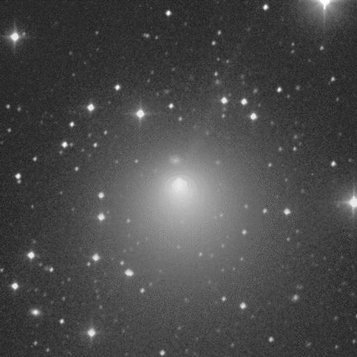 This is an image of short-period comet Encke obtained by Jim Scotti on 1994 January 5 while using the 0.91-meter Spacewatch Telescope on Kitt Peak. The image is 9.18 arcminutes square with north on the right and east at top. The integration time is 150 seconds.